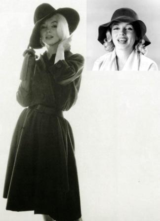 Мерилин Монро фото широкополая шляпа